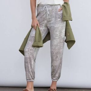 Anthropologie Sloane Shimmer Joggers
